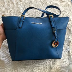 Michael Kors Blue Leather Tote